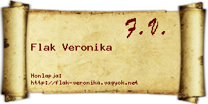 Flak Veronika névjegykártya